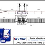 Automatic 200L Lubricating Oil Filling Line Otomatik 200L Yağlama Yağı Dolum Hattı